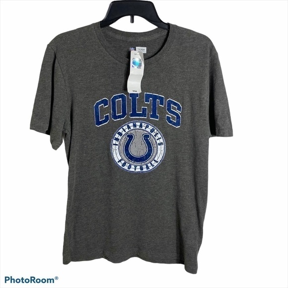 Indianapolis Colts T-shirt NWT Men’s Gray Blue Medium - Picture 1 of 7